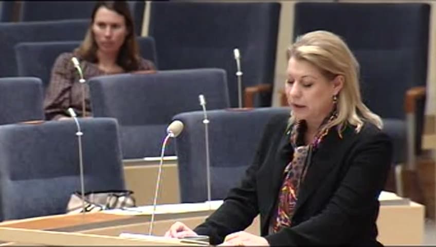 Stillbild från Interpellationsdebatt, Minskning av antalet olyckor med cyklister