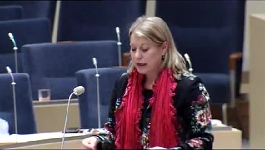 Stillbild från Interpellationsdebatt, Kapacitetsbrist på Södra stambanan
