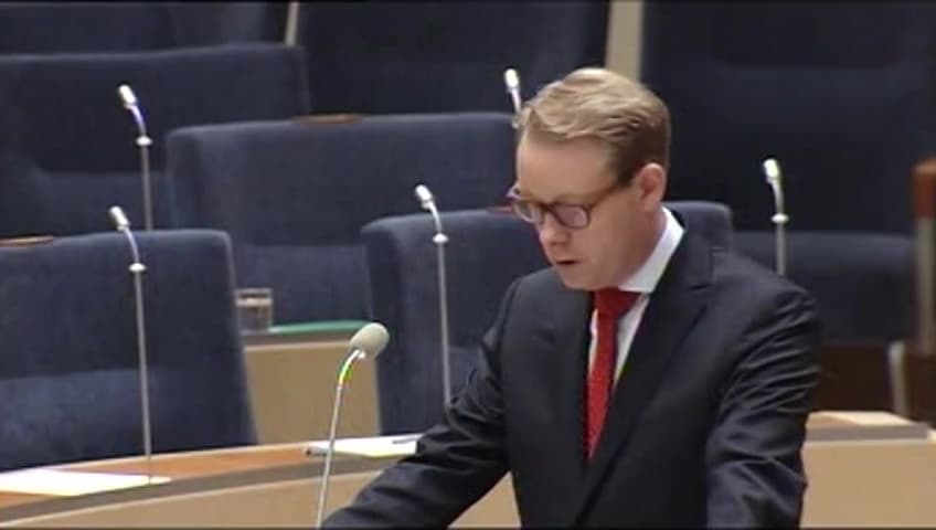 Stillbild från Interpellationsdebatt, Konsekvenser för kvinnor med anledning av tvåårsregeln i utlänningslagen