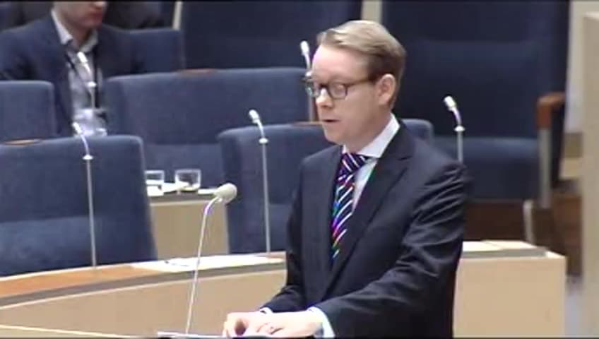 Stillbild från Interpellationsdebatt, Förhållanden kring arbetskraftsinvandring