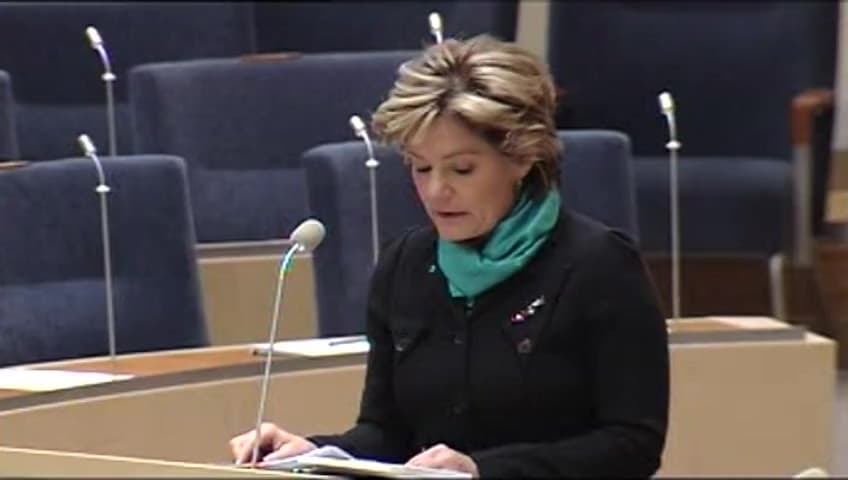 Stillbild från Interpellationsdebatt, Åtgärder mot stegrande alkoholkonsumtion och påföljande skador