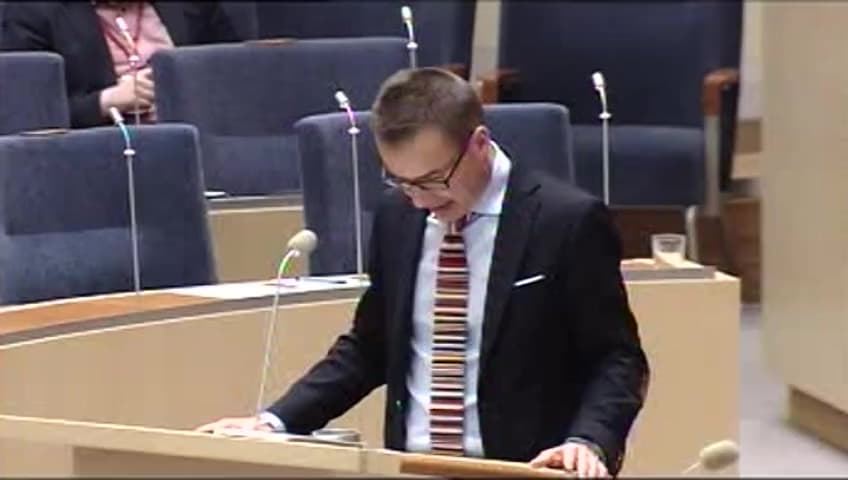 Stillbild från Interpellationsdebatt, Uppföljning av de utförsäkrades situation