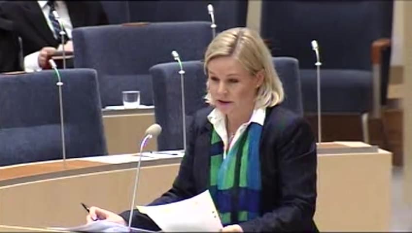 Stillbild från Interpellationsdebatt, Svenska regler om korta anställningar och EU-rätten