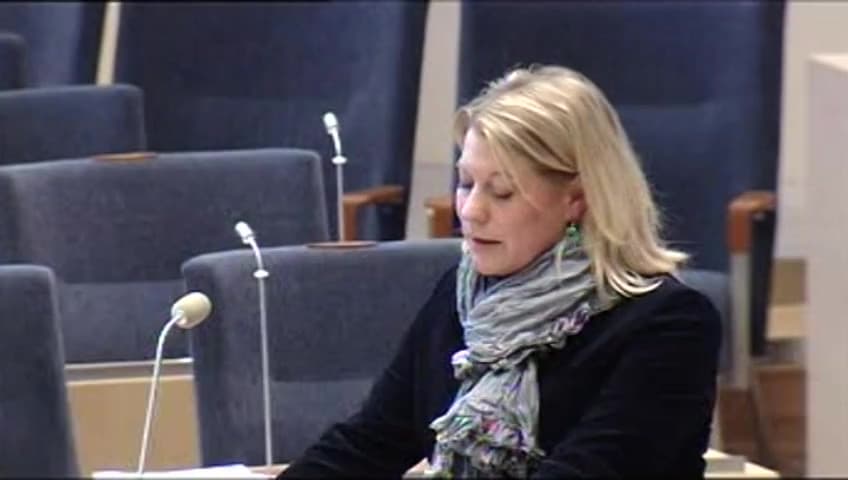 Stillbild från Interpellationsdebatt, Byggstart för Norrbotniabanan