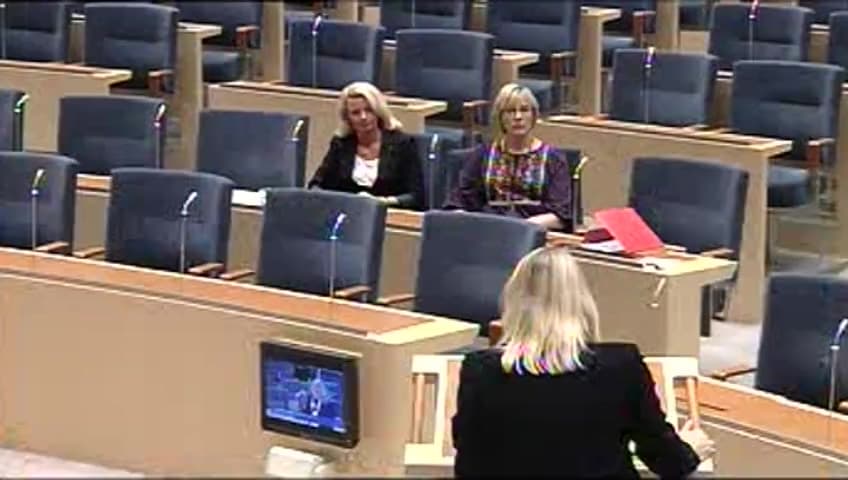 Stillbild från Interpellationsdebatt, Förbättrad vinterberedskap och underhåll inom järnvägen