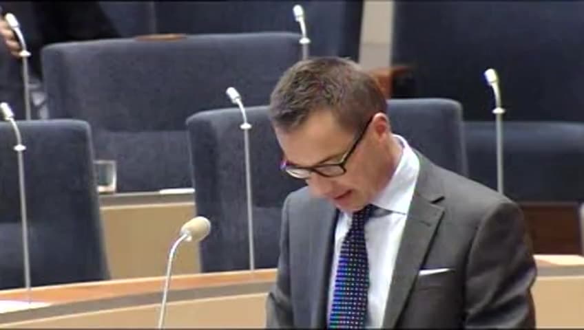 Stillbild från Interpellationsdebatt, De utförsäkrades situation