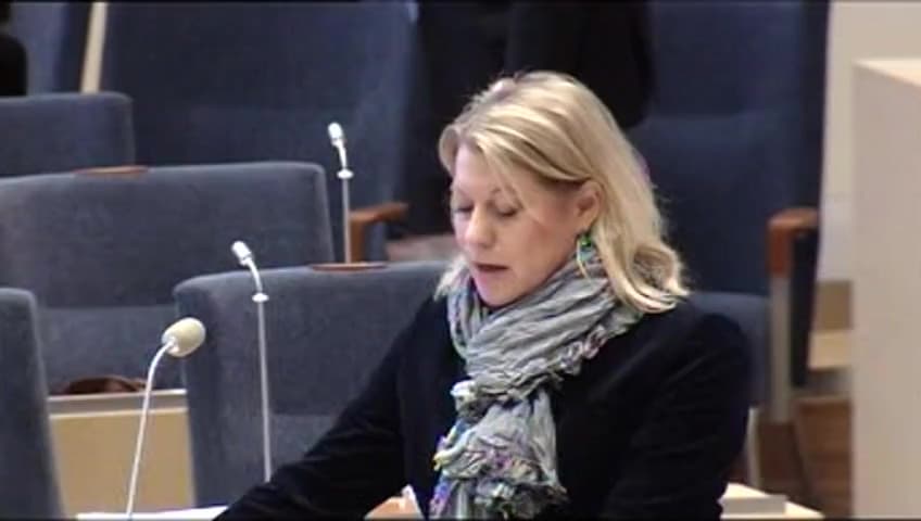 Stillbild från Interpellationsdebatt, Tjustbanans utveckling