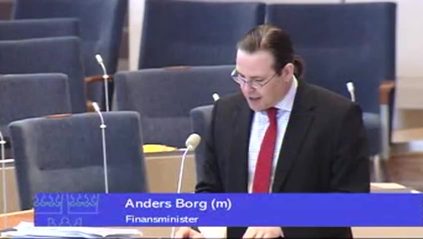 Stillbild från Interpellationsdebatt, Beskattning av föräldralediga