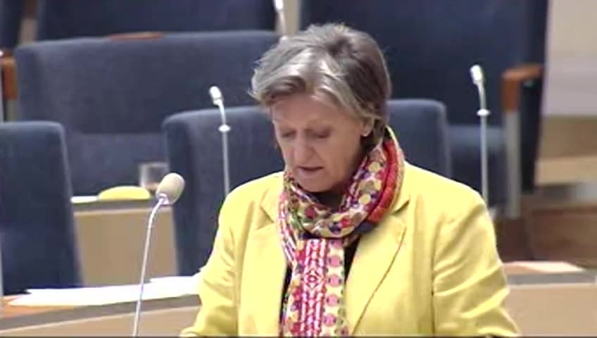 Stillbild från Interpellationsdebatt, Återinträde i sjukförsäkringen