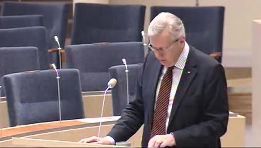 Stillbild från Interpellationsdebatt, Bostadsbristen