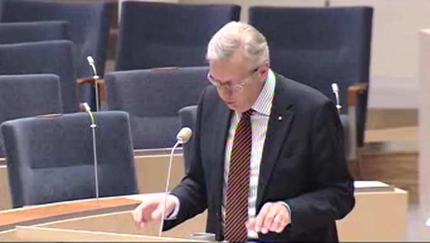 Stillbild från Interpellationsdebatt, Kommunernas ekonomi