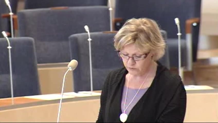 Stillbild från Interpellationsdebatt, Tjustbanan