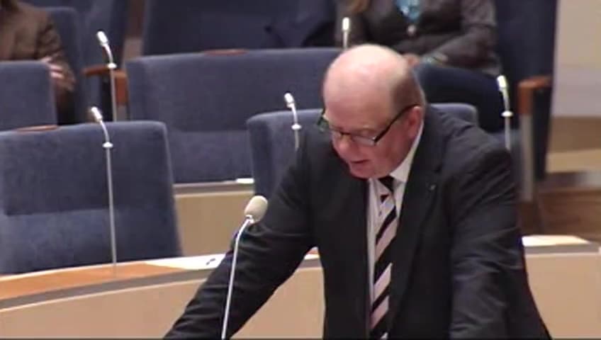 Stillbild från Interpellationsdebatt, Länsstyrelsernas övertagande av djurskyddstillsynen