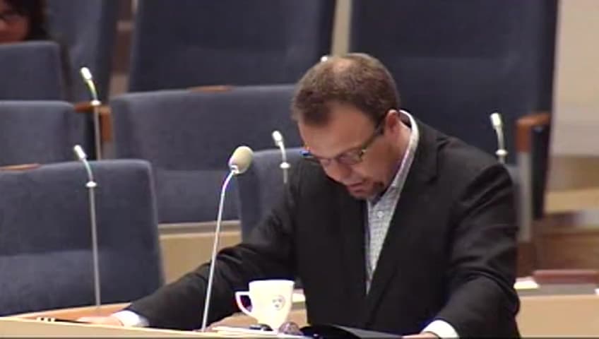Stillbild från Interpellationsdebatt, Arbetslöshetsförsäkringen