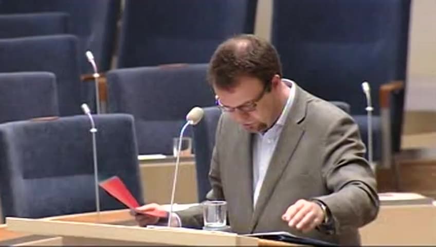 Stillbild från Interpellationsdebatt, Regeringens jämställdhetsarbete