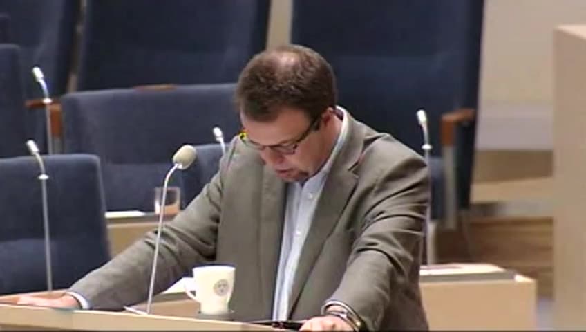 Stillbild från Interpellationsdebatt, Utsikterna för arbetsmiljöarbetet