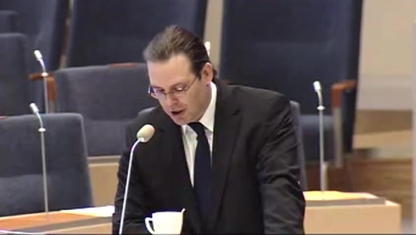 Stillbild från Interpellationsdebatt, Skatteverkets ID-kortsverksamhet 