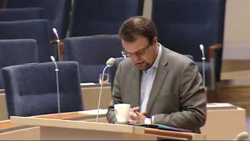 Stillbild från Interpellationsdebatt, Långsiktigt hållbara arbetsförhållanden vid Arbetsförmedlingen