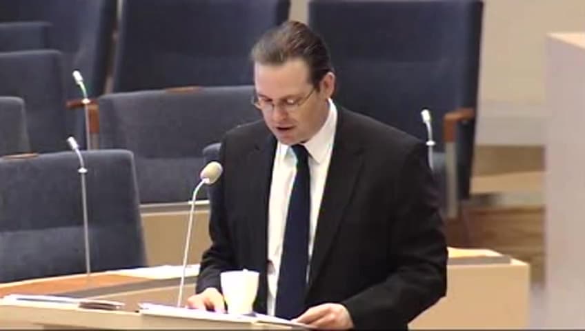 Stillbild från Interpellationsdebatt, Skatteverkets resurser för internationell skattekontroll