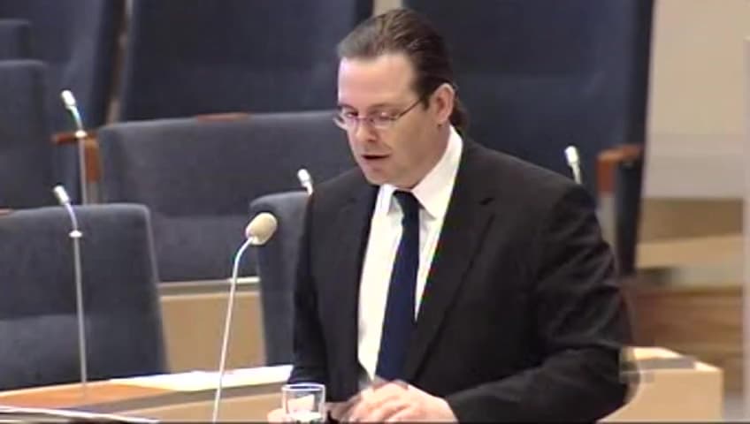 Stillbild från Interpellationsdebatt, Avfallsförbränningsskatt, avfallsdirektiv och materialåtervinning