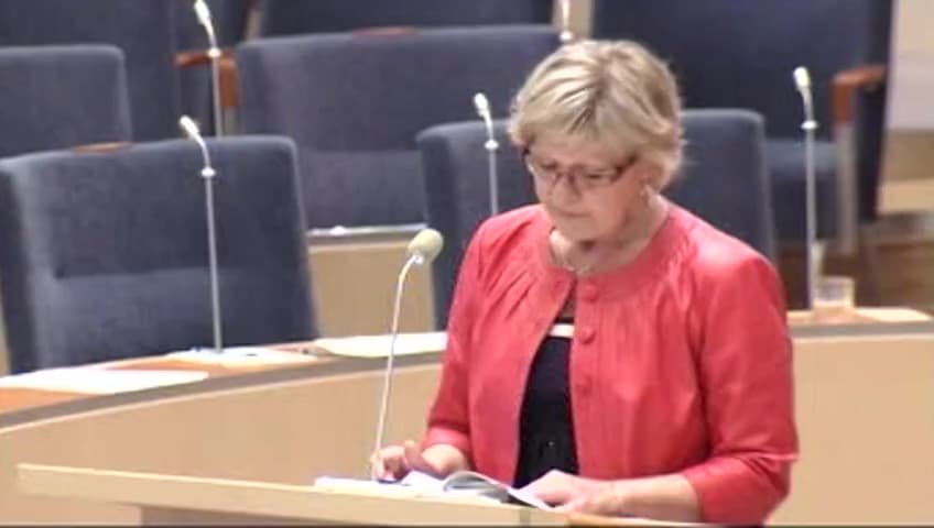 Stillbild från Interpellationsdebatt, Rimliga förutsättningar för tågresande