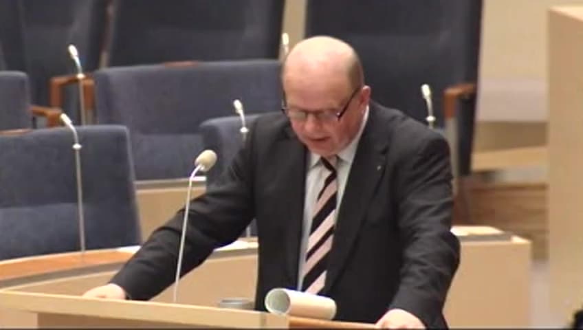 Stillbild från Interpellationsdebatt, Köttklister