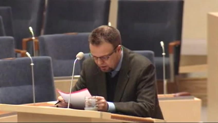 Stillbild från Interpellationsdebatt, Åtgärder för att bekämpa ungdomsarbetslösheten