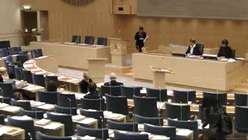 Stillbild från Debatt om förslag, Ändring i lagen om luftfartsskydd