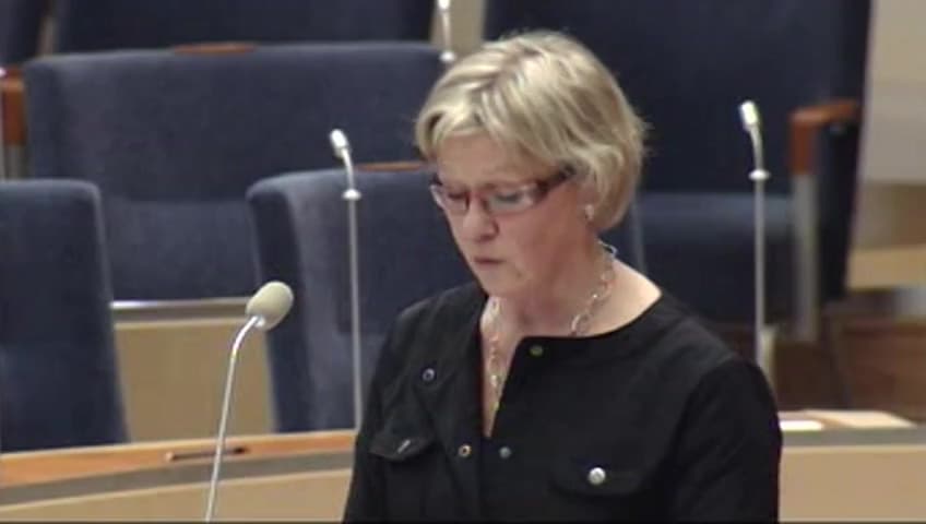 Stillbild från Interpellationsdebatt, IMO:s svavelregler