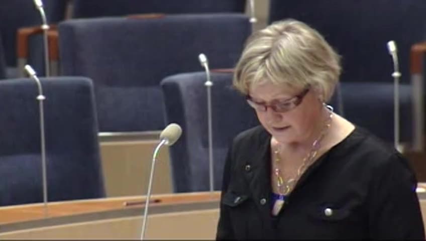 Stillbild från Interpellationsdebatt, Information om trådlös teknik
