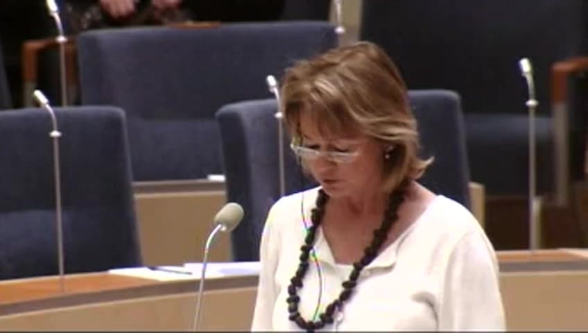 Stillbild från Interpellationsdebatt, Jämställdheten inom kulturen