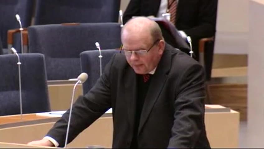 Stillbild från Interpellationsdebatt, Djurskyddskontrollen