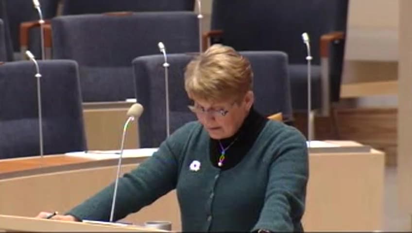 Stillbild från Interpellationsdebatt, Nationell samling kring kreativa näringar