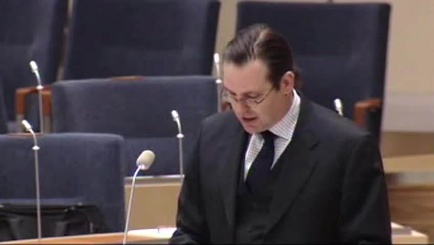 Stillbild från Interpellationsdebatt, Kilometerskatt för tunga lastbilar