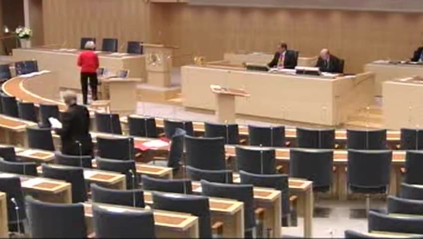 Stillbild från Interpellationsdebatt, Bilprovning i glesbygd