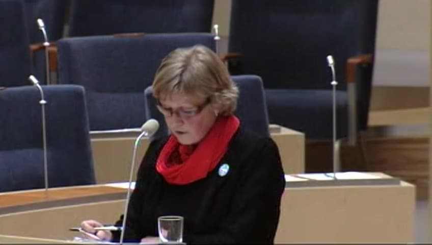 Stillbild från Interpellationsdebatt, Arbetet med trafikplan 2010-2021