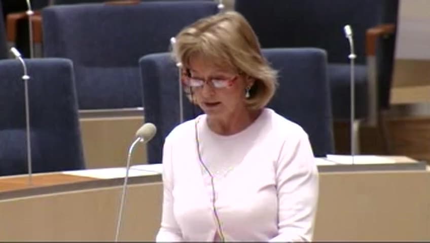 Stillbild från Interpellationsdebatt, Ackrediterat dopningslaboratorium