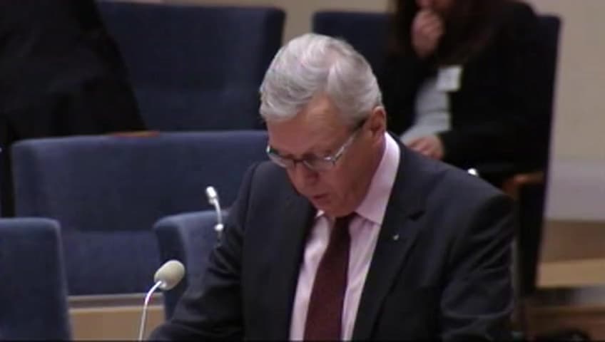 Stillbild från Interpellationsdebatt, Sparbankers framtid