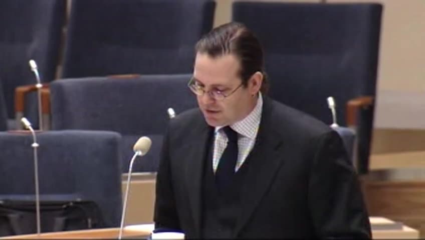 Stillbild från Interpellationsdebatt, Ökning av försörjningsstöden