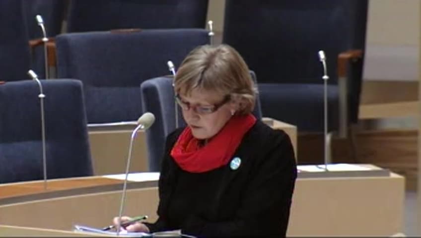 Stillbild från Interpellationsdebatt, Konsekvenser av att avreglera Gotlandstrafiken