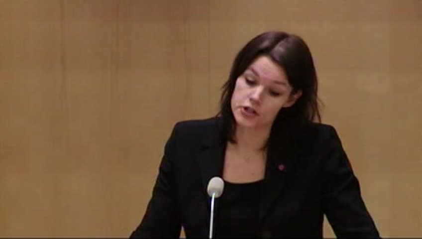 Stillbild från Debatt om förslag, Ändringar i sjukförsäkringen