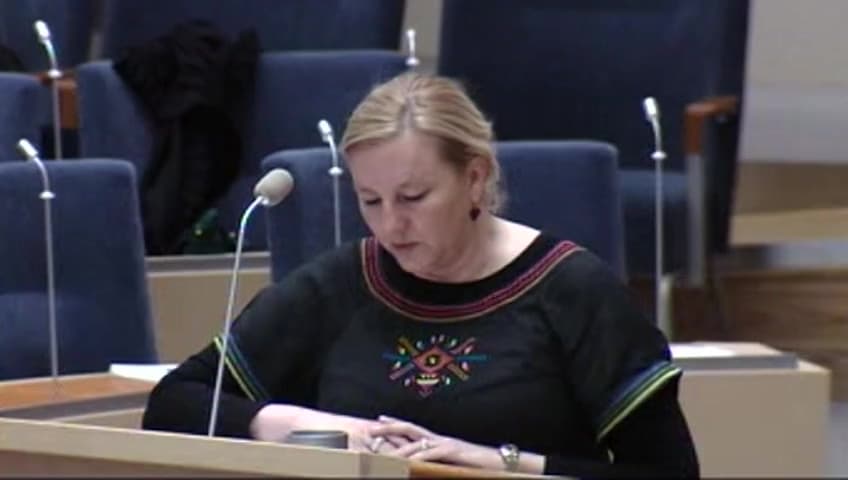 Stillbild från Interpellationsdebatt, Utvidgning av EU:s tjänstedirektiv