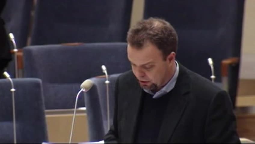 Stillbild från Interpellationsdebatt, Deltidsregeln och arbetslinjen