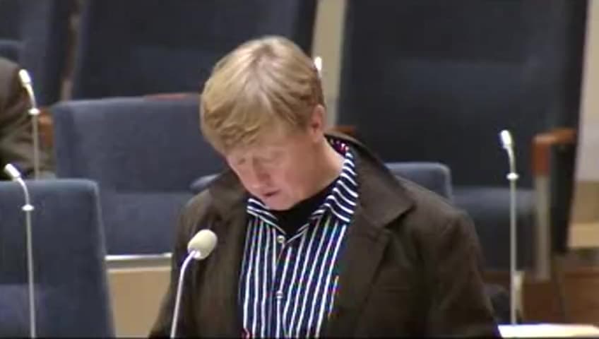 Stillbild från Interpellationsdebatt, Bindande överenskommelser i Köpenhamn om klimatet