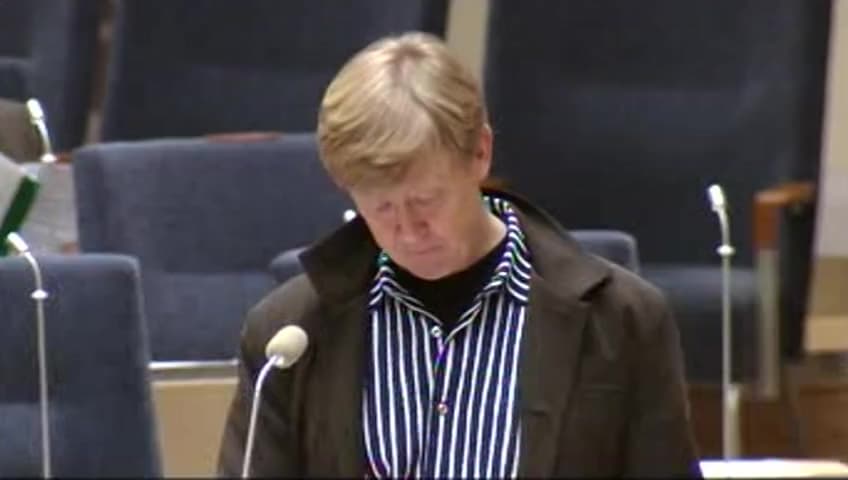 Stillbild från Interpellationsdebatt, Nationell skoterpolitik