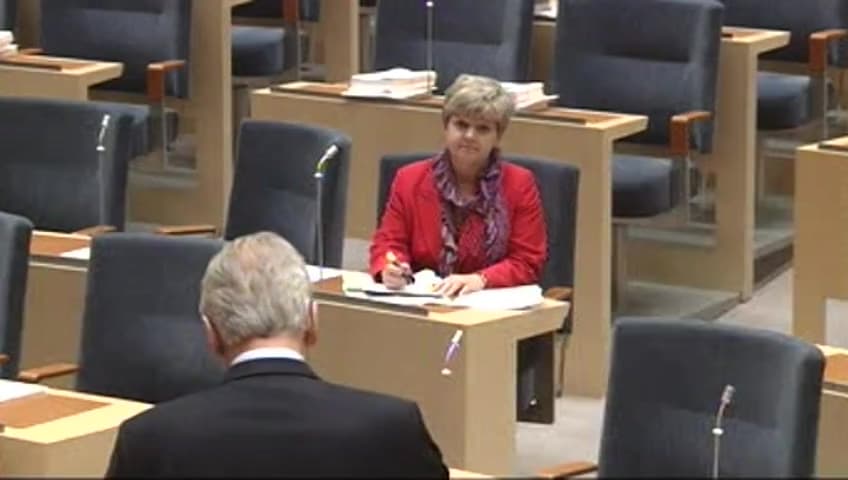Stillbild från Interpellationsdebatt, Åtgärder mot bonussystem