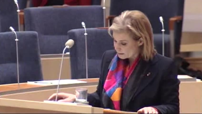 Stillbild från Interpellationsdebatt, Swedfunds åtaganden i Swedmilk