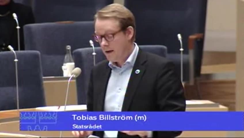 Stillbild från Interpellationsdebatt, Stockholmsprogrammets migrations- och asylpolitik