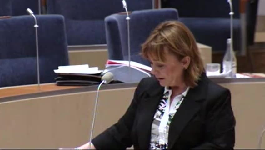 Stillbild från Interpellationsdebatt, Stockholmsprogrammet och artikel 6 i Europakonventionen