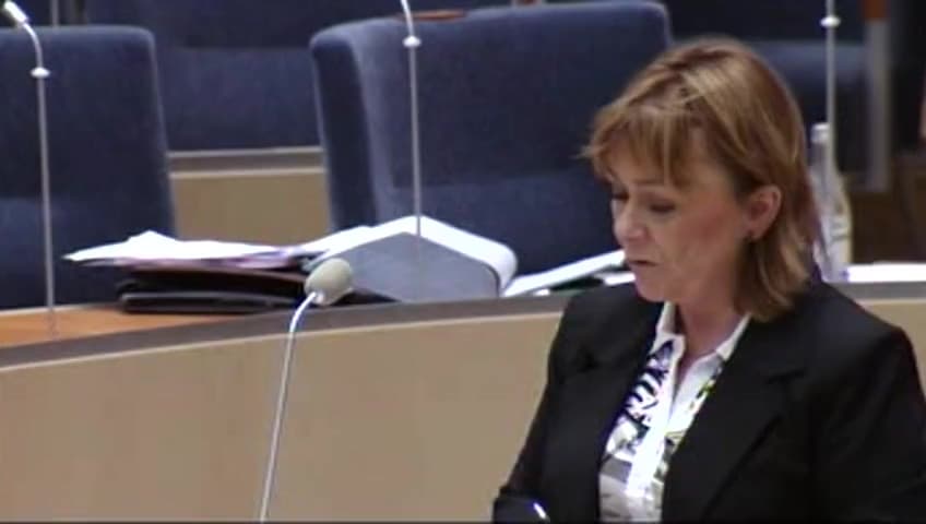 Stillbild från Interpellationsdebatt, Kriminalisering av köp av sexuella tjänster i Europa